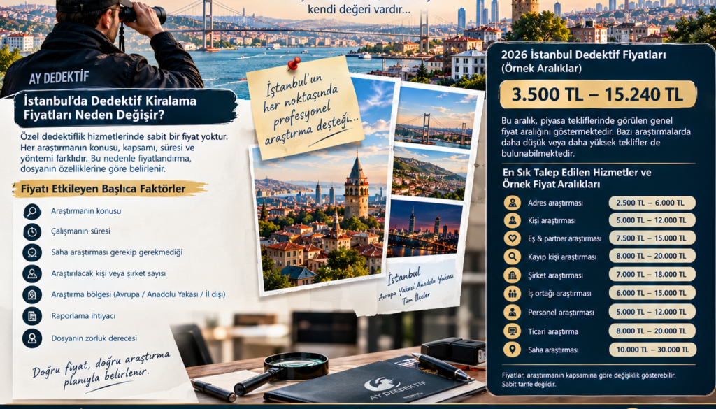 istanbul dedektif fiyatları